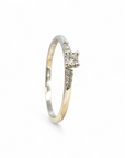 Anillo Solitario Diamante grifa y brillantes