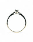 Anillo Solitario Diamante grifa y brillantes