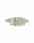 Anillo Quintillo Diamantes Baguette 1,0 Ct en Platino