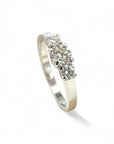 A pedido - Anillo Tricillo Diamantes naturales y argolla lisa de platino