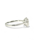 Anillo Solitario Diamante Princess Doble Halo