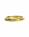 Argolla de oro amarillo 18K estilo media caña