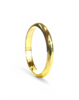 Argolla de oro amarillo 18K estilo media caña
