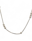 Collar cadena veneciana plata con trio de bolitas alternadas