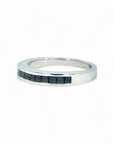 Anillo Cintillo Diamantes negros platino