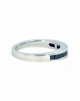 Anillo Cintillo Diamantes negros platino