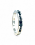 Anillo Cintillo Diamantes negros platino