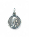 Medalla Virgen Orando 14 mm Plata 925 Personalizable