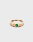 A pedido - Anillo Esmeralda Redonda en Bisel 0,16 ct
