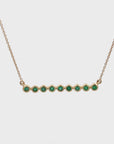 Collar Esmeraldas Bisel en oro 10K