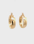 Aros argollas tubulares redondas Oro amarillo 14K