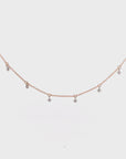 Collar de Oro Rosado con Diamantes