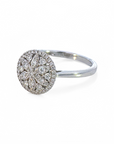 A pedido - Anillo Solitario Diamantes Cluster Diseño Flor