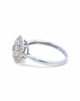 A pedido - Anillo Solitario Diamantes Cluster Diseño Flor