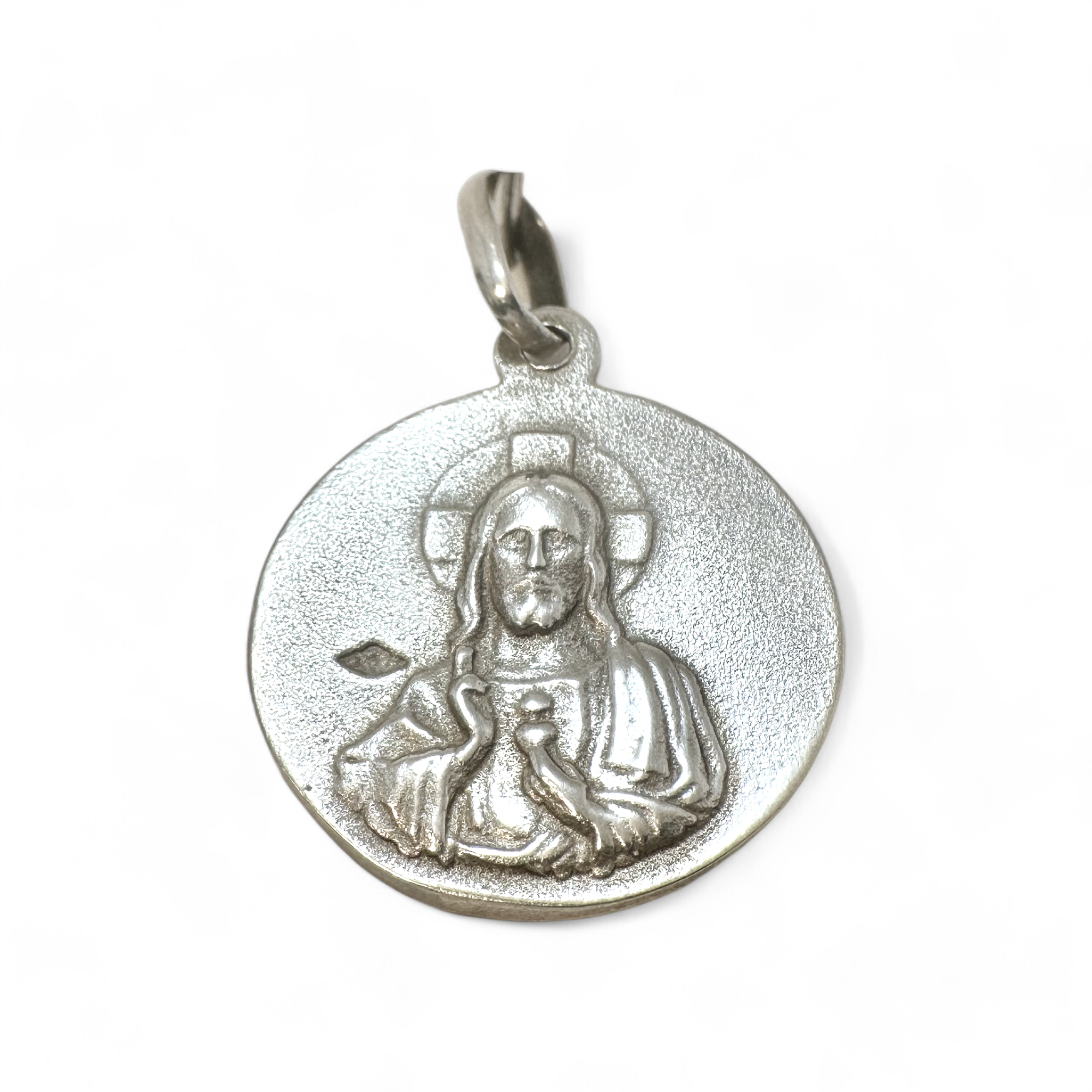 Medalla Escapulario Redondo 25mm Plata 925
