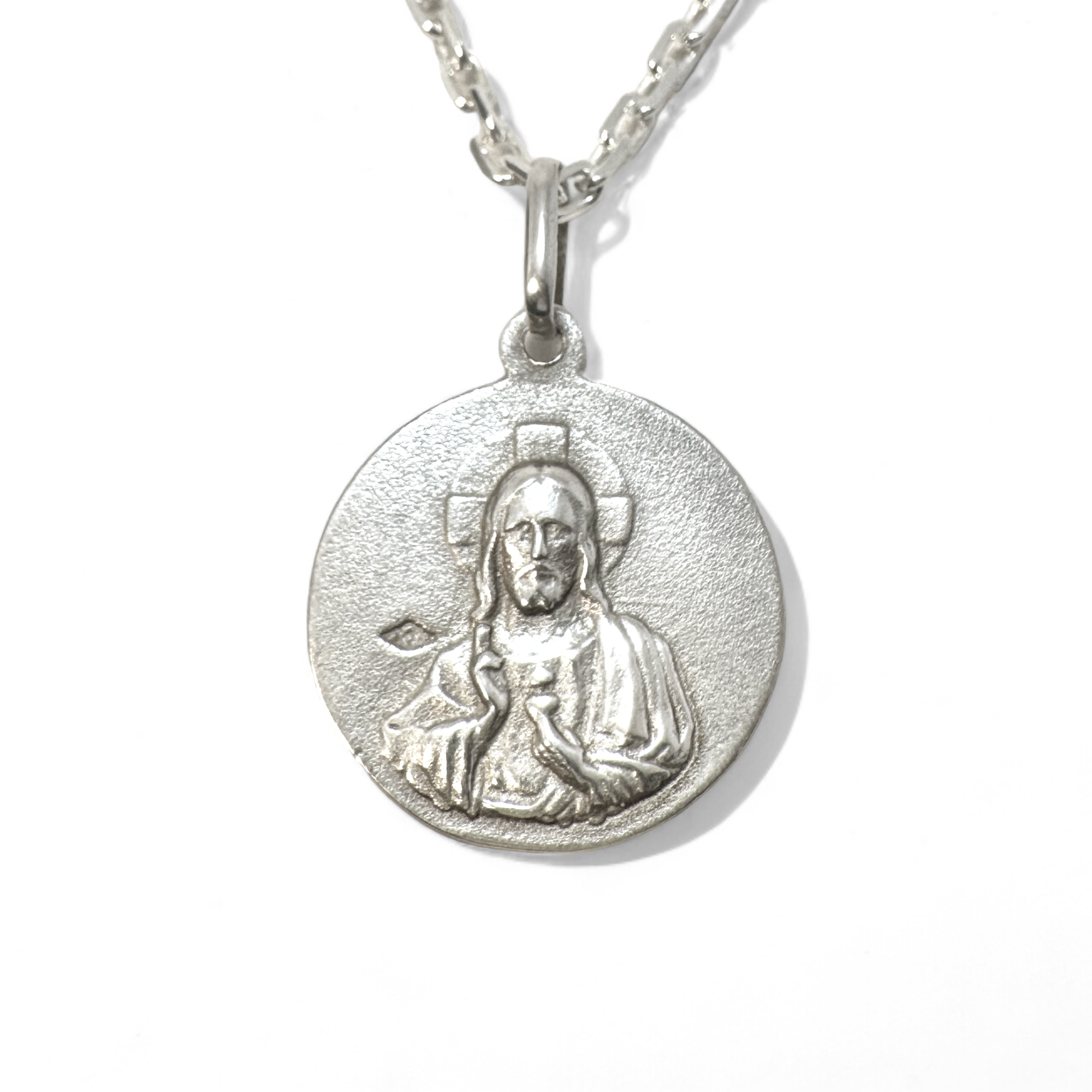 Medalla Escapulario Redondo 25mm Plata 925