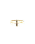 Anillo Oro Amarillo y Barra con Diamantes