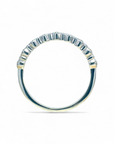 Anillo Cintillo Diamantes Laboratorio en bisel ruleteado Big & Small