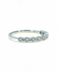Anillo Cintillo Diamantes Laboratorio en bisel ruleteado Big & Small