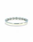 Anillo Cintillo Diamantes Laboratorio en bisel ruleteado Big & Small