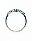 Anillo Cintillo Diamante Lab Bisel ruleteado