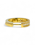 Aros argollas Diamante Lab 0,02 ct grifa borde ruleteado