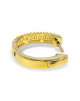 Aros argollas Diamante Lab 0,02 ct grifa borde ruleteado