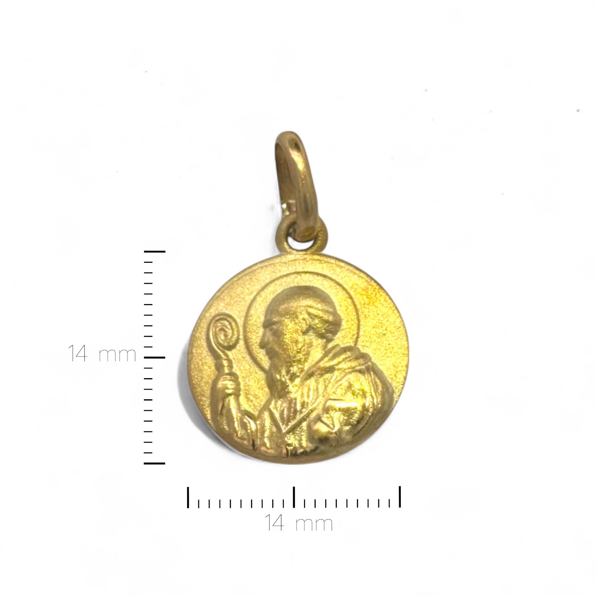 Medalla San Benito Oro 18K (1,4 Cm / 1 Gr)