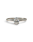 Anillo solitario Sophia Schneider Joyas de platino 950 con diamante de laboratorio corte oval de 0,55 quilates