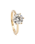 Anillo solitario Sophia Schneider Joyas en oro de 18K con diamante de laboratorio de 1,5 ct corte brillante
