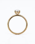 Anillo solitario Sophia Schneider Joyas de oro 18K con diamante de laboratorio ovalado de 1,08 ct