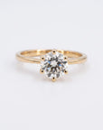 Anillo solitario Sophia Schneider Joyas de oro 18K con diamante de laboratorio de 1,03 ct corte brillante