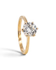 Anillo solitario Sophia Schneider Joyas de oro 18K con diamante de laboratorio de 1,03 ct y corte brillante