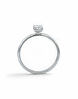 Anillo solitario Sophia Schneider Joyas de platino 950 con diamante de laboratorio corte oval de 0,55 ct