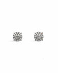 Aros stud Sophia Schneider Joyas de plata 925 con diamantes en pavé de 0,25 ct en diseño circular brillante