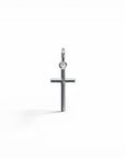 Colgante cruz de plata 925 de Sophia Schneider Joyas, 7x14 mm, diseño minimalista.