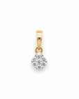 Colgante punto de luz Sophia Schneider Joyas con diamantes de 0,10 ct en oro blanco y amarillo de 10K