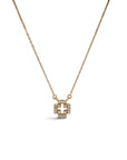 Collar Sophia Schneider Joyas con cruz de oro 18K y diamantes corte brillante en cadena fina