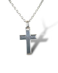 Colgante de cruz Sophia Schneider Joyas en plata 925 con acabado pulido y valier ancho, ideal para grabado láser.