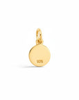 Medalla redonda de plata 925 enchapada en oro de Sophia Schneider Joyas, 8 mm, personalizable con grabado.