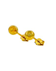 Sophia Schneider Joyas 18K gold ball stud earrings, 5mm, classic design.