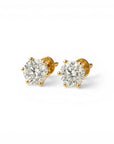 Sophia Schneider Joyas 18K gold lab-grown diamond stud earrings, 1.15 ct, E-VVS2 clarity.