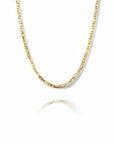 Sophia Schneider Joyas 18K yellow gold flat figaro link chain necklace, 45 cm