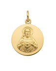 Sophia Schneider Joyas 18K gold scapular medal, 12mm, 1.8gr, featuring a relief of Jesus.
