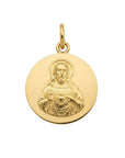 Sophia Schneider Joyas 18K gold scapular medal, 12mm, 1.8gr, featuring a relief of Jesus.