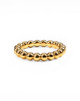 Sophia Schneider Joyas gold-plated silver ring with a beaded design, size 11.