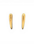 Sophia Schneider Joyas gold plated silver fang-shaped stud earrings, 1.7 cm.