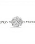 Sophia Schneider Joyas silver 925 chain bracelet with 12mm angel medal, 18cm length.