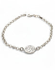 Sophia Schneider Joyas silver 925 chain bracelet with 12mm circular scapular medal.