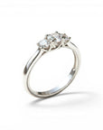 Sophia Schneider Joyas sterling silver ring with three lab-grown diamonds, 0.33 ctw, size 15.